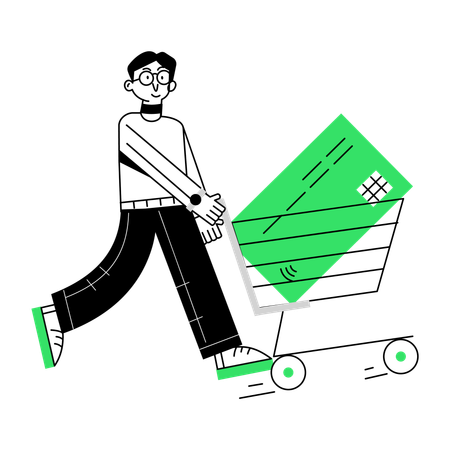 Compras com cartão  Ilustração