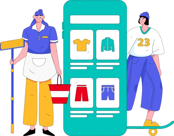 Compras on-line com desconto  Ilustração