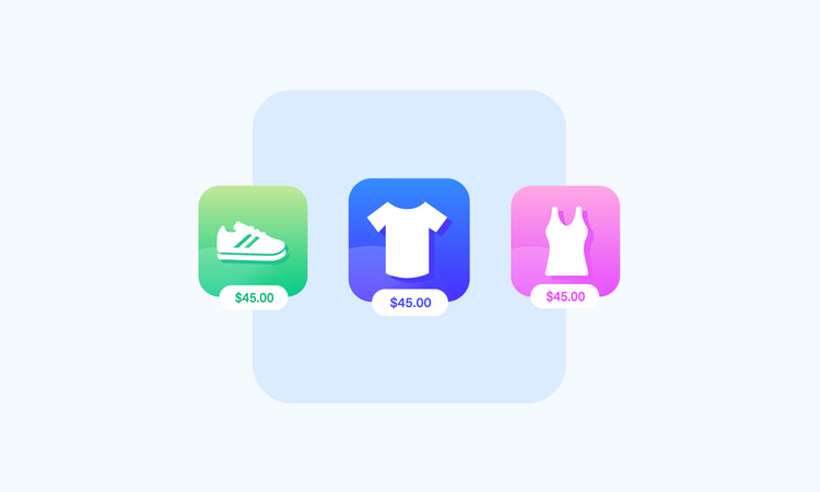 Compras de comercio electrónico  Ilustración
