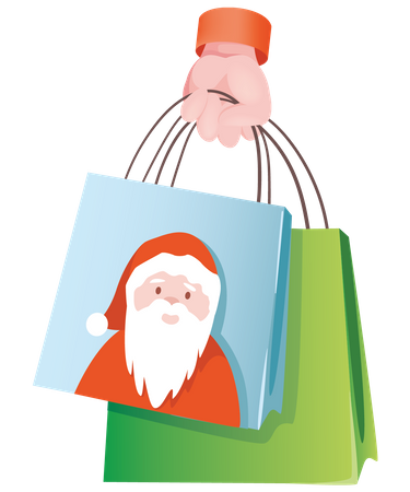 Compras de Natal  Ilustração