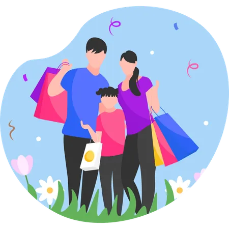 Compras de pascua  Ilustración