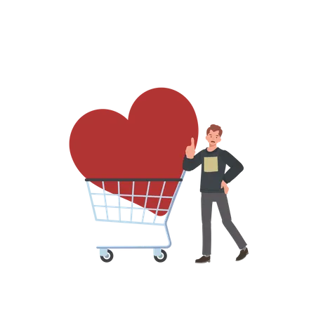 Compras de San Valentín  Ilustración