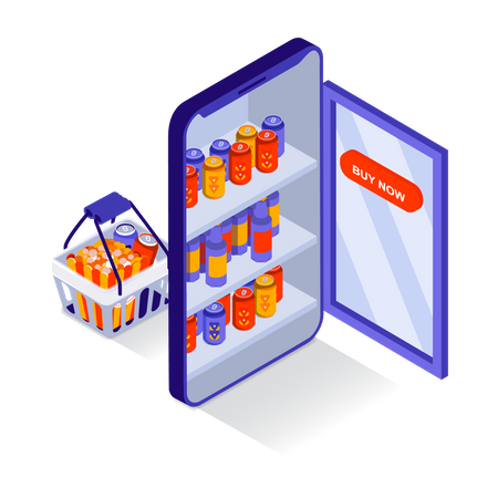 Compras digitais  Ilustração