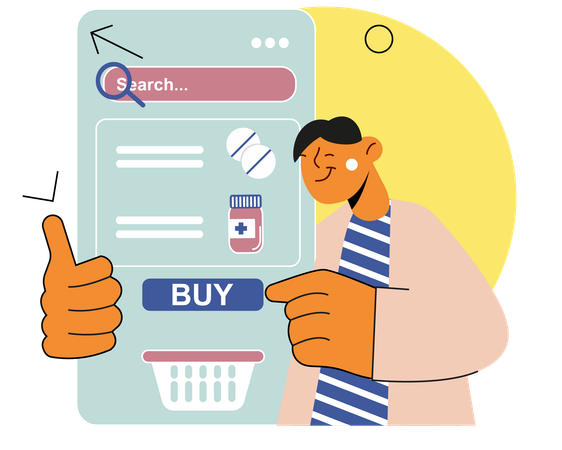 Compras digitales  Illustration