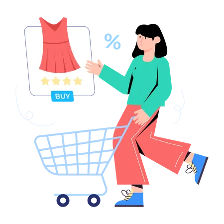 Compras digitales  Illustration