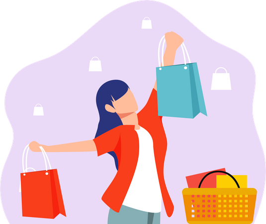 Compras Femininas  Ilustração