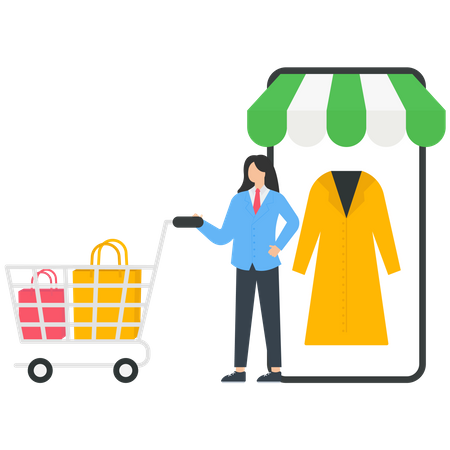 Compras online  Ilustração