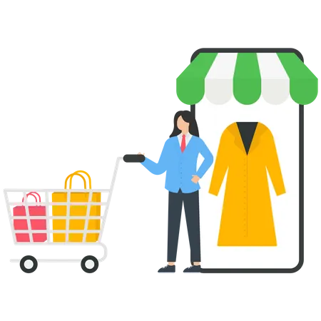 Compras online  Ilustração