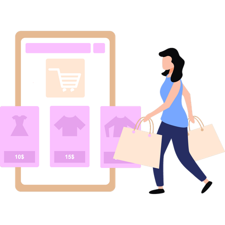 Compras online  Illustration