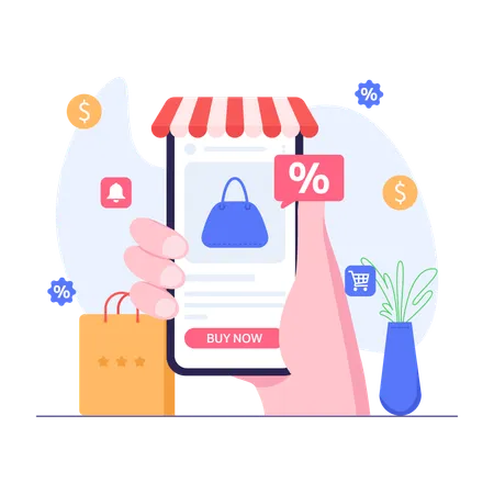 Compras online  Illustration