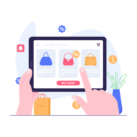 Compras online  Illustration