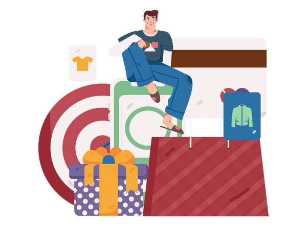 Compras online  Illustration