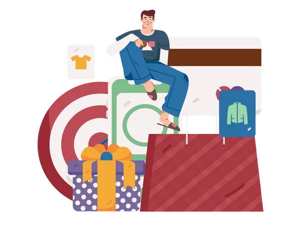 Compras online  Illustration