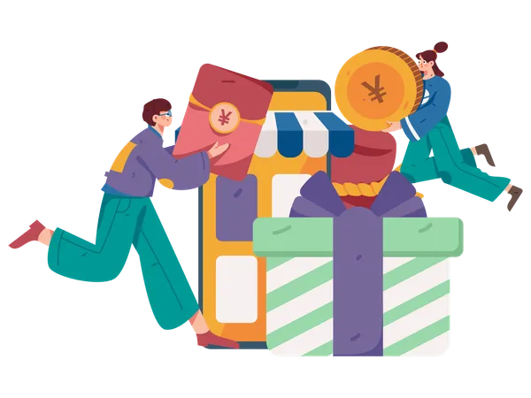 Compras online  Illustration