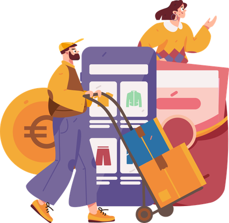 Compras online  Illustration