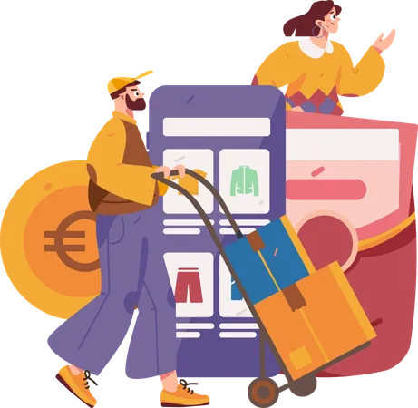 Compras online  Illustration