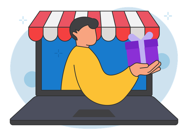 Compras online  Illustration