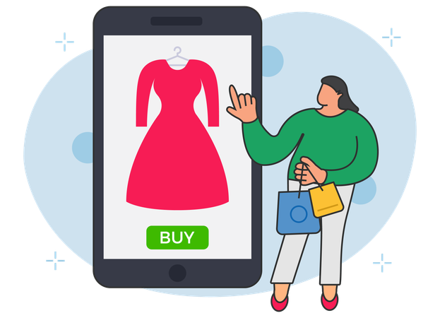 Compras online  Illustration