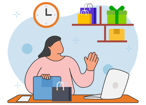 Compras online  Illustration