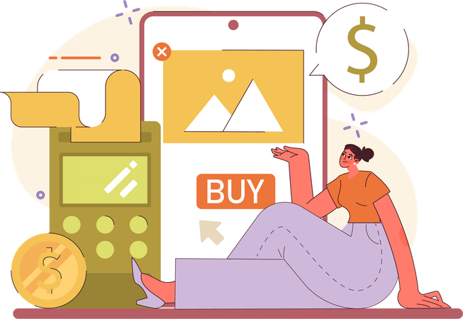 Compras online  Ilustração