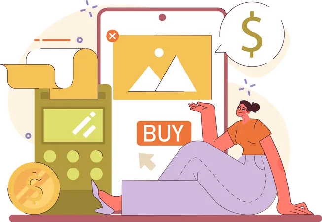 Compras online  Ilustração