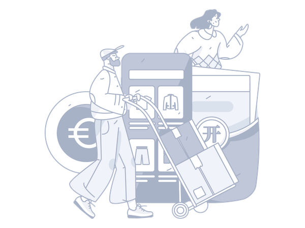 Compras online  Illustration