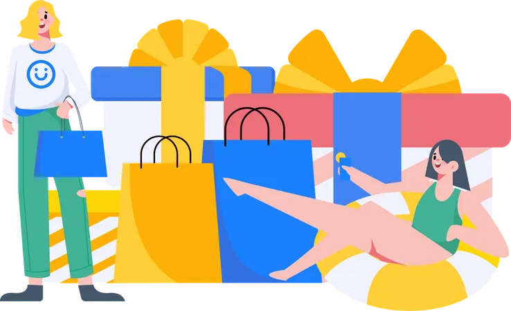 Compras online  Ilustração