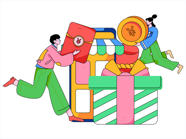 Compras online  Illustration