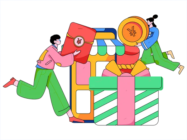 Compras online  Illustration