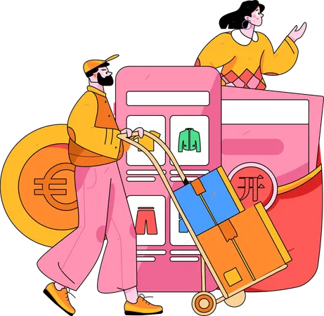 Compras online  Illustration