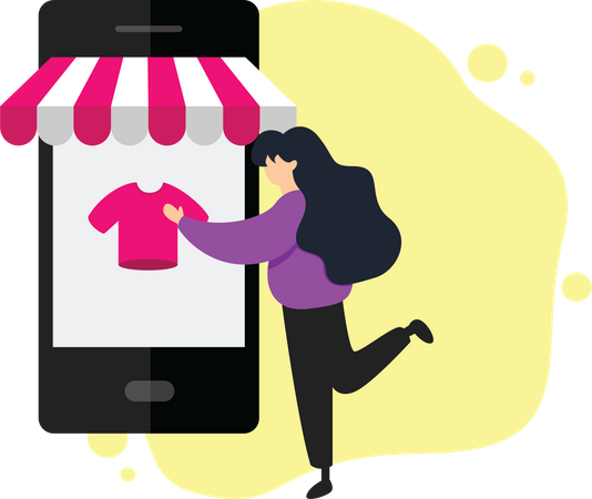 Compras online  Ilustração