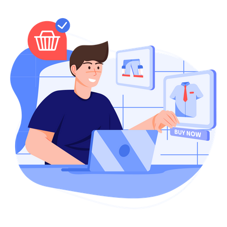 Compras online  Ilustração