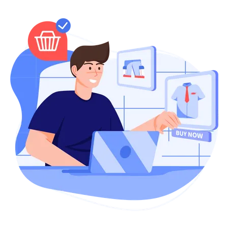 Compras online  Ilustração