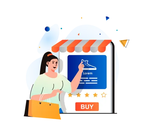 Compras online  Ilustração