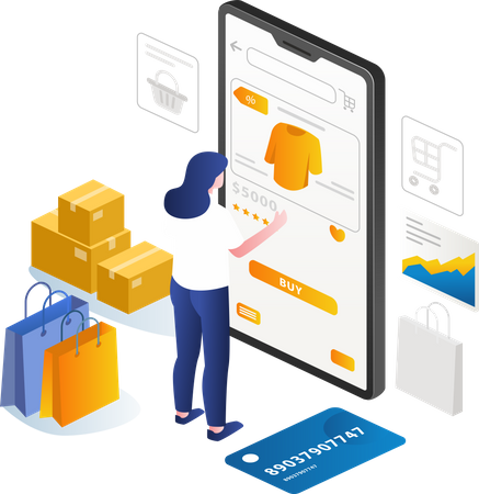 Compras online  Illustration