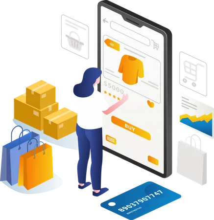 Compras online  Illustration