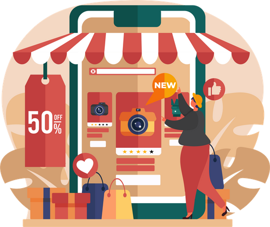 Compras online  Illustration