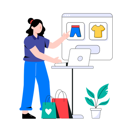 Compras online  Illustration