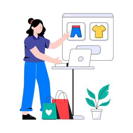 Compras online  Illustration