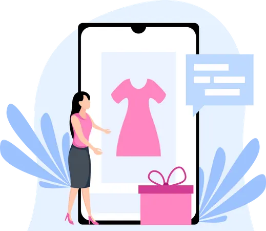 Compras online  Illustration