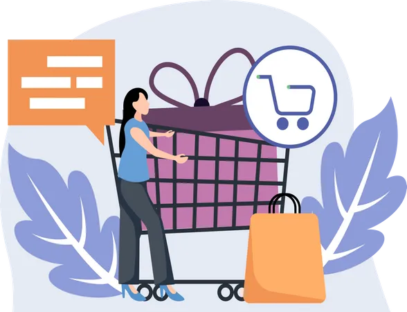 Compras online  Ilustração