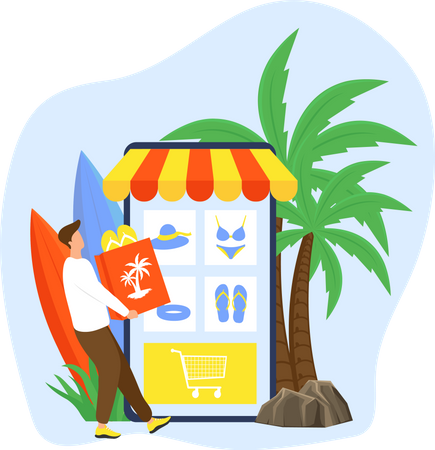 Compras online  Illustration