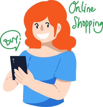 Compras online  Ilustração