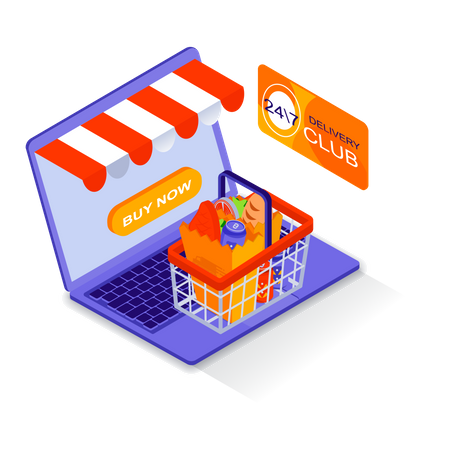 Compras online  Ilustração
