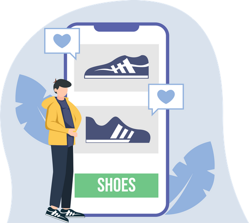 Compras online  Ilustração