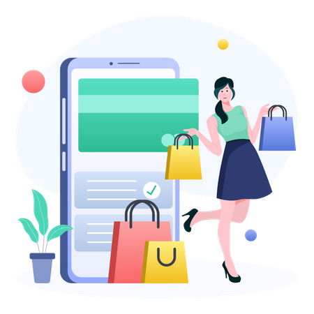 Pagamento de compras  Illustration