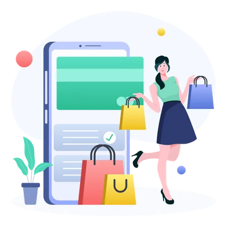 Pagamento de compras  Illustration