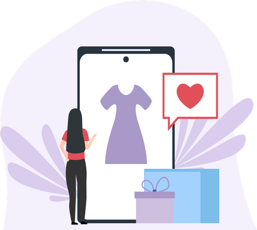 Compras pelo celular  Illustration