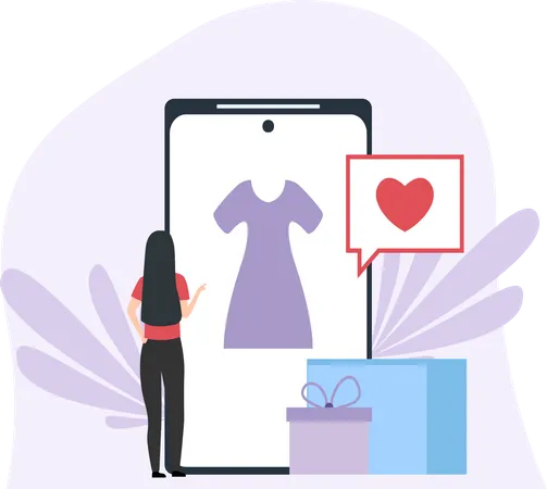 Compras pelo celular  Illustration