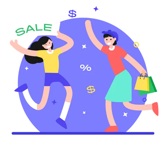 Venda de compras  Ilustração